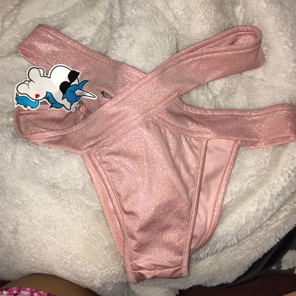 Booty short swim bottoms